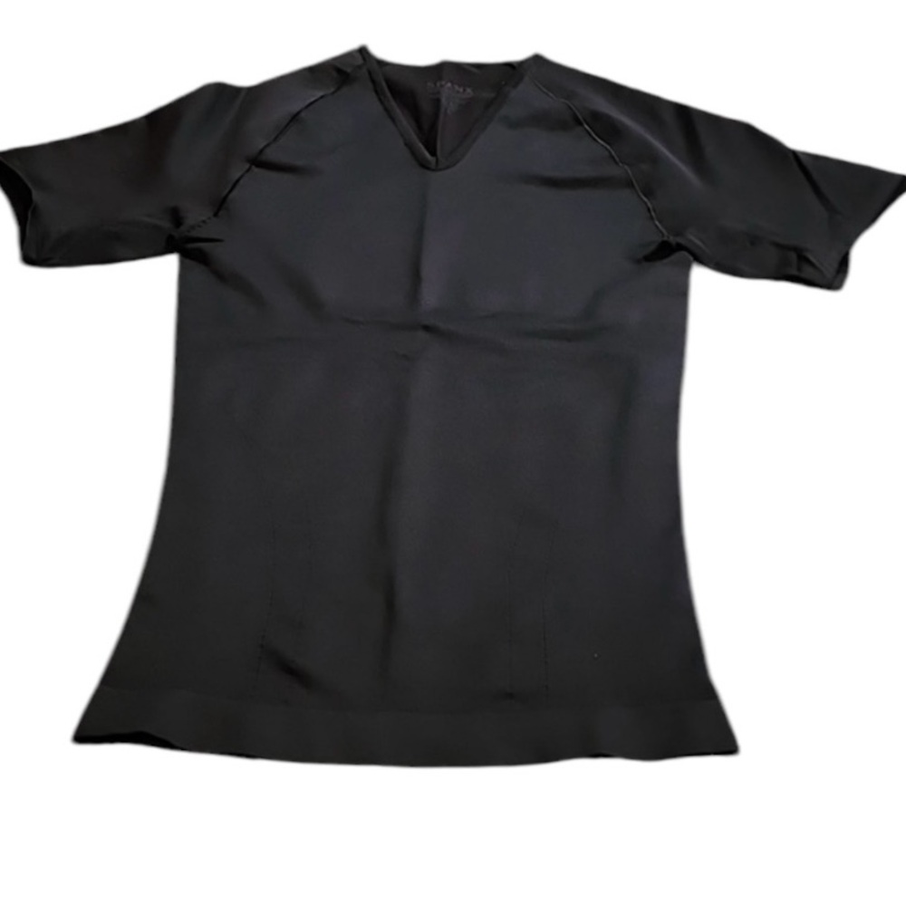 SPANX Black Short Sleeve V-neck Compression Undershirt